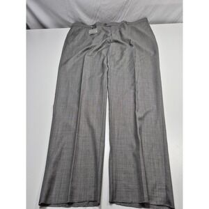 Rossetti Uomo Dress Pants Mens 48x36 Gray Wool Flat Front Straight Unhemmed NWT